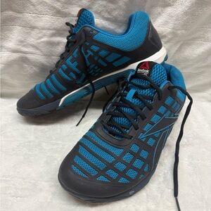 Reebok Teal and Black Mesh Sneakers